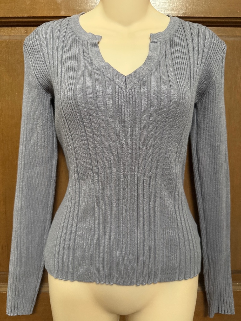 Blue long sleeve top